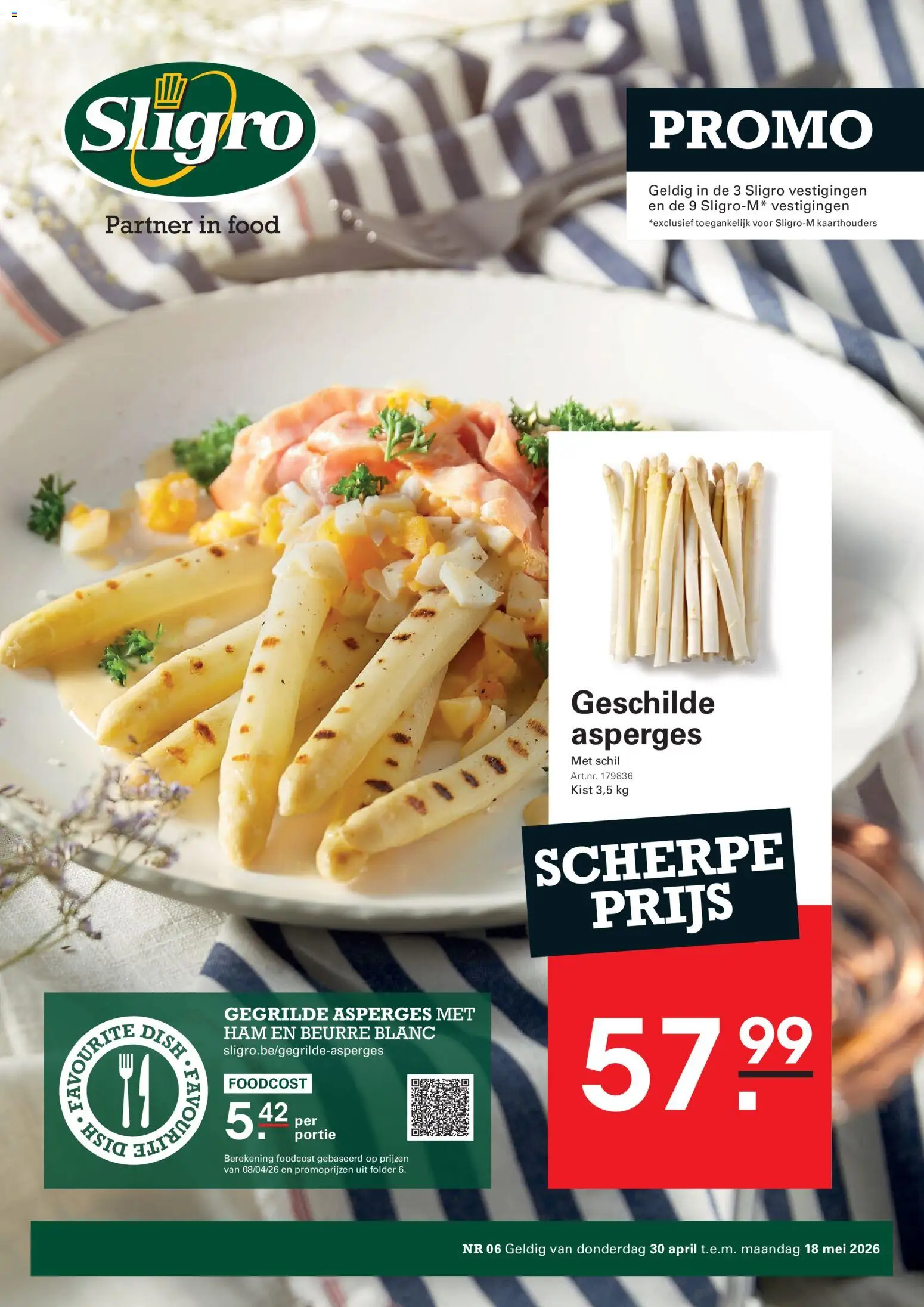 Voorbeeld van Sligro Folder van winkel Sligro geldig vanaf 30/04/2026 - Ham, Asperges