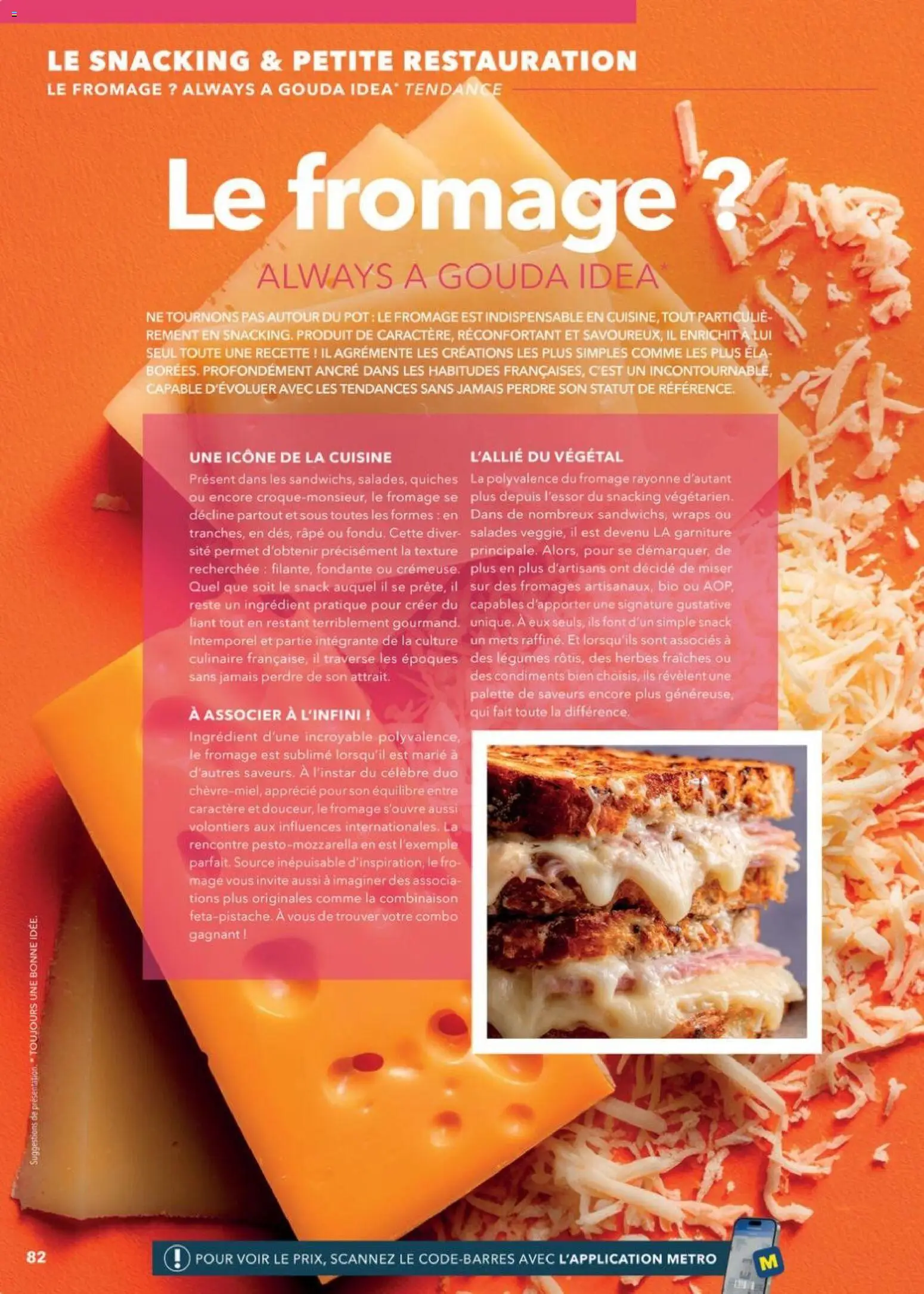 Prévisualisation de Boulangers Pâtissiers du magasin METRO formulaire valide 30/04/2026 - Fromage, Always, Combinaison, Gouda, Râpe