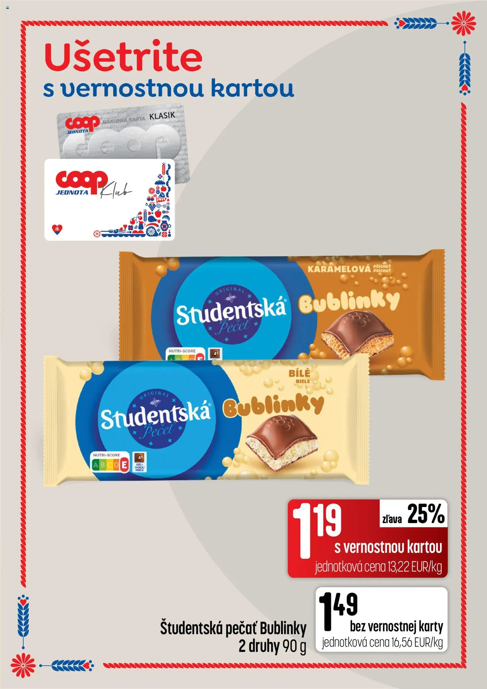 Náhľad COOP Jednota letáku platného od 08.10.2026 - Študentská pečať
