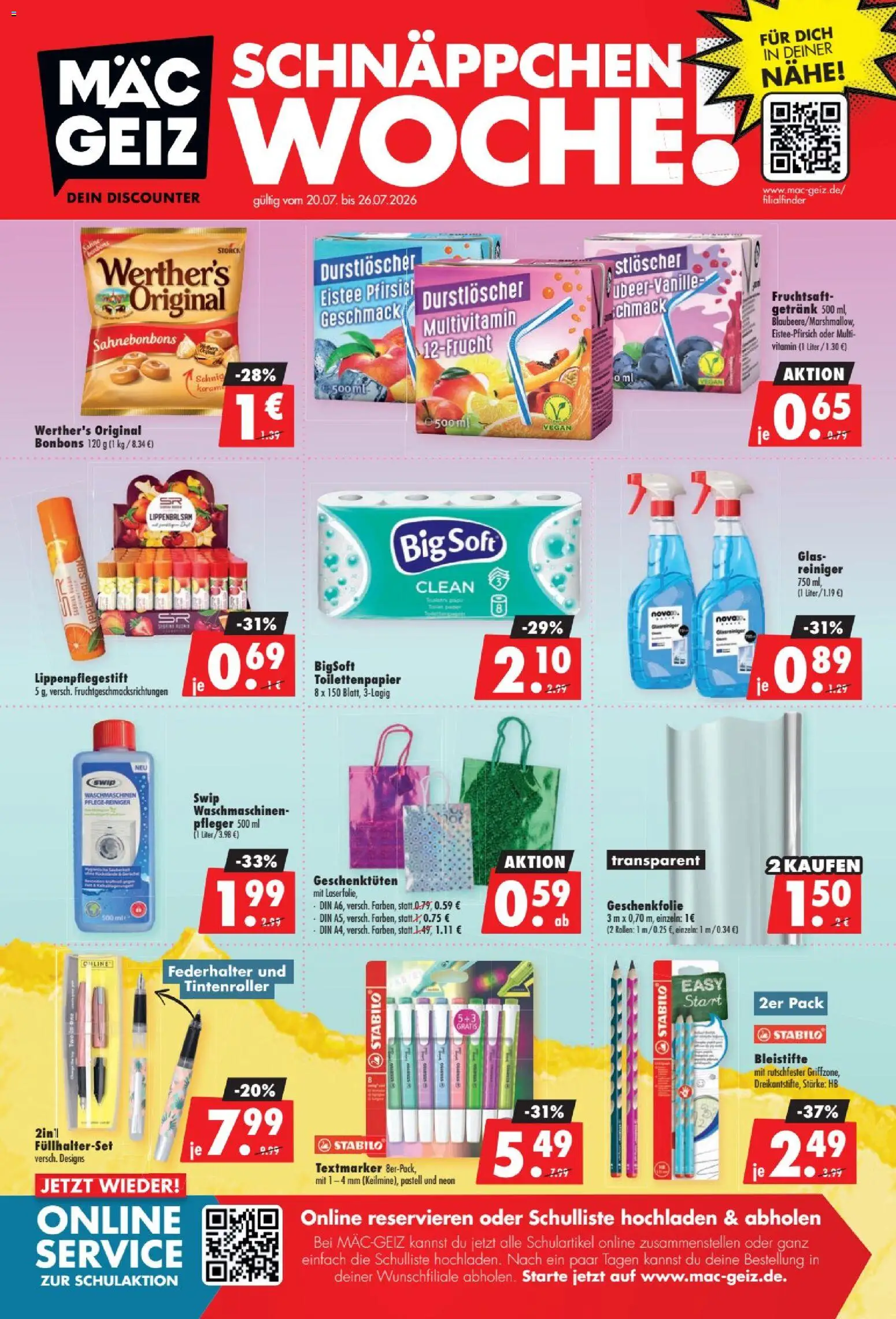 Vorschau von dem Prospekt des Geschäftes Mäc Geiz, gültig ab dem 20.07.2026