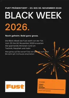 Vorschau des Merkblatts Fust Black Friday Vorankündigung vom Shop Fust gültig von 23.10.2026 bis 