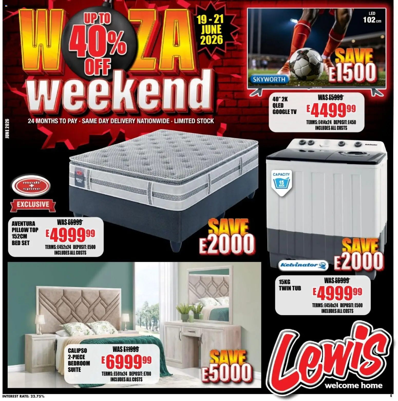 Preview of Lewis Stores flyer valid from 19/06/2026
