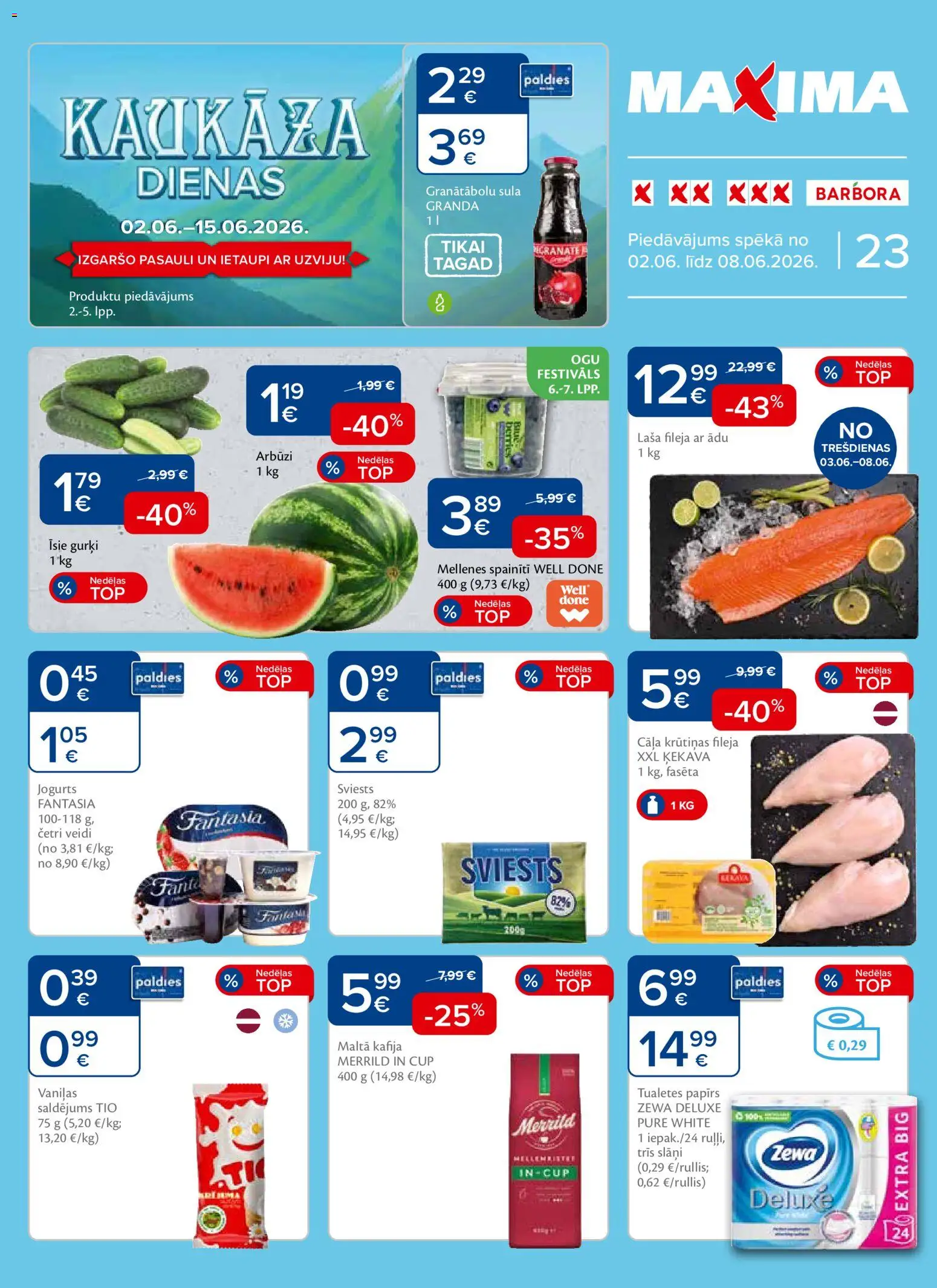 Skatīt Maxima akciju bukletu, derīgs no 02.06.2026.