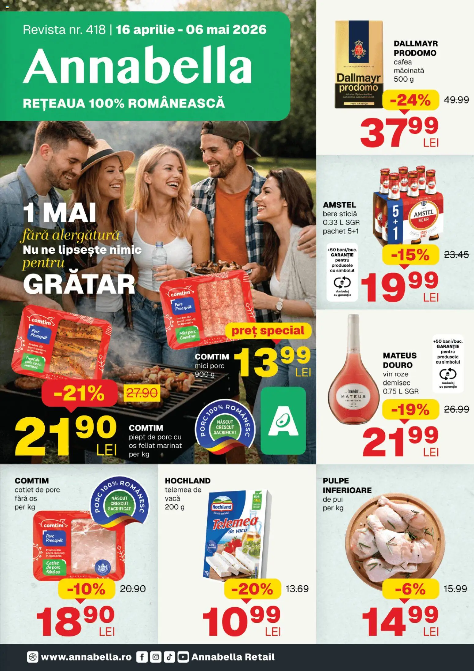 Previzualizarea de cataloage: Annabella Annabella Catalog valabil de la 16.04.2026 - Grătar, Mici, Bere, Vin, Pui, Piept de Porc, Hochland, Cotlet