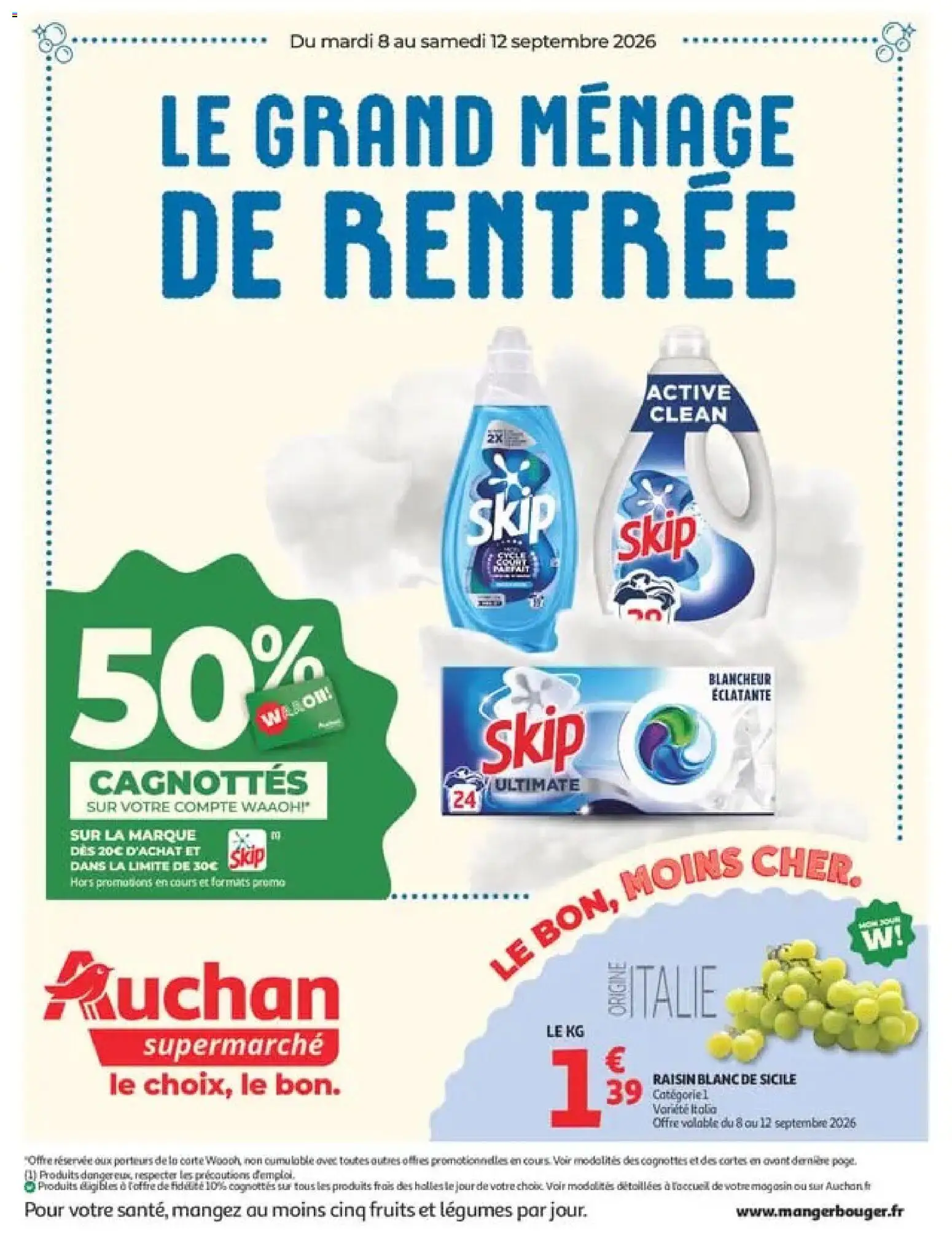 Prévisualisation de Auchan Ménage rentrée supers du magasin Auchan formulaire valide 08/09/2026