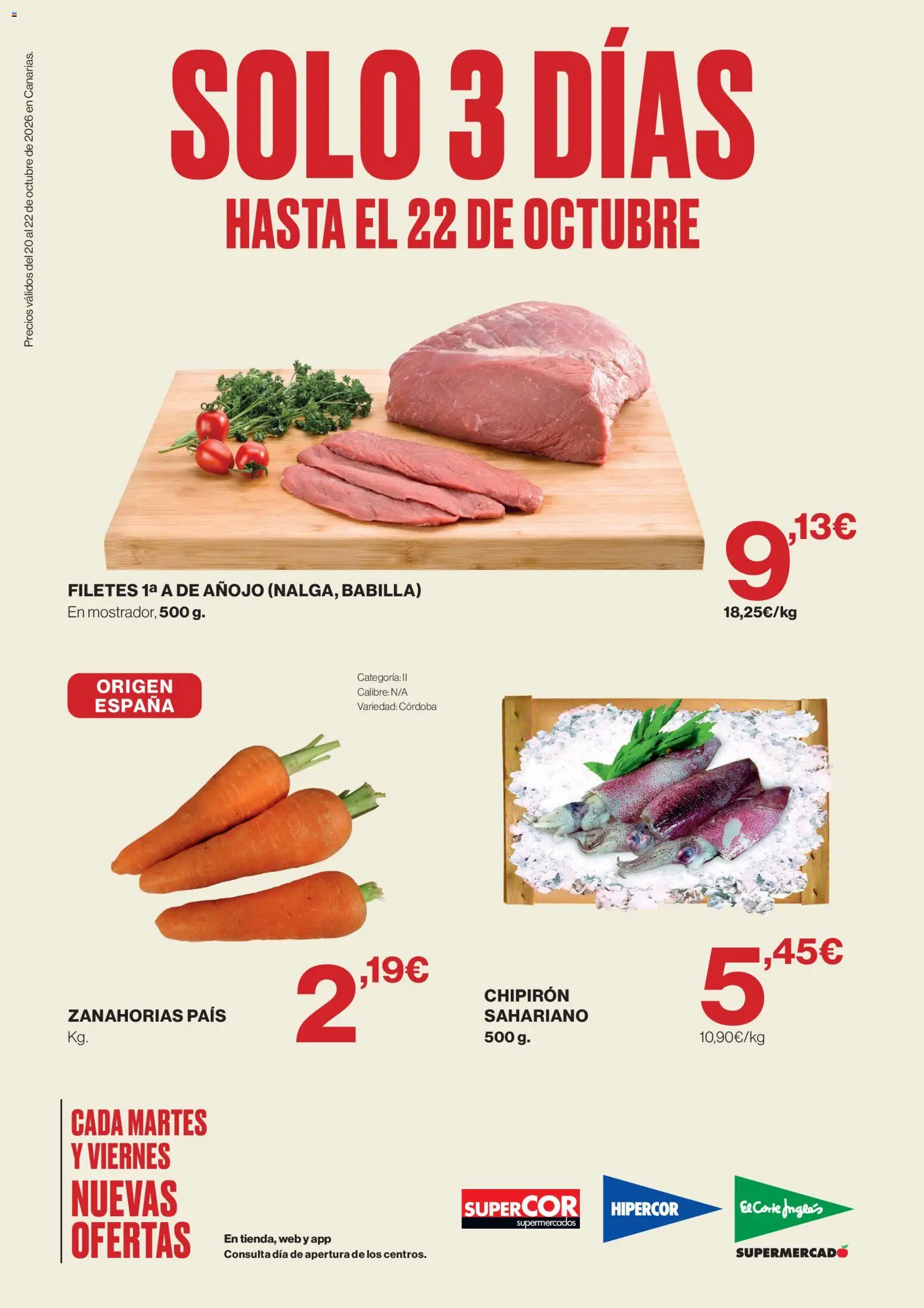 Vista previa del folleto de la tienda Supercor válido desde el 20/10/2026 - Zanahorias