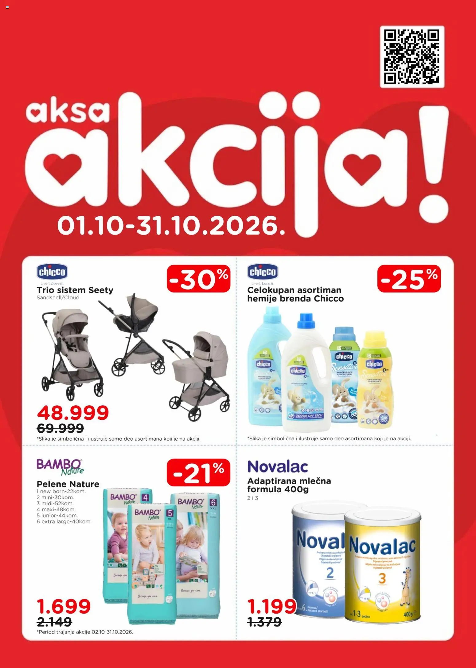 Pregled Aksa kataloga - važi od 01.10.2026 - Mleko, Pelene