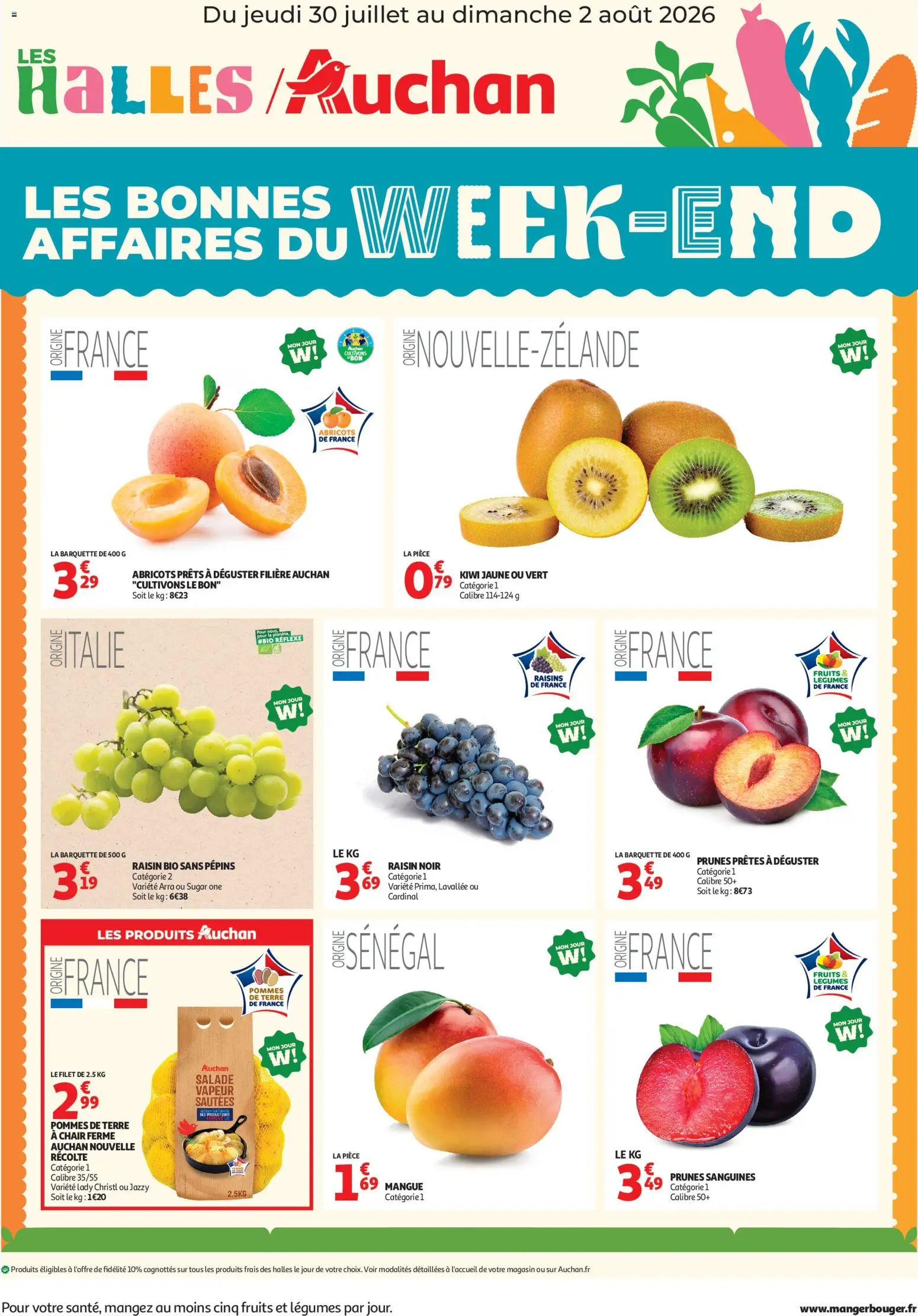 Voorbeeld van Auchan Les bons plans du week end dans votre hyper ! van winkel Auchan geldig vanaf 30/07/2026