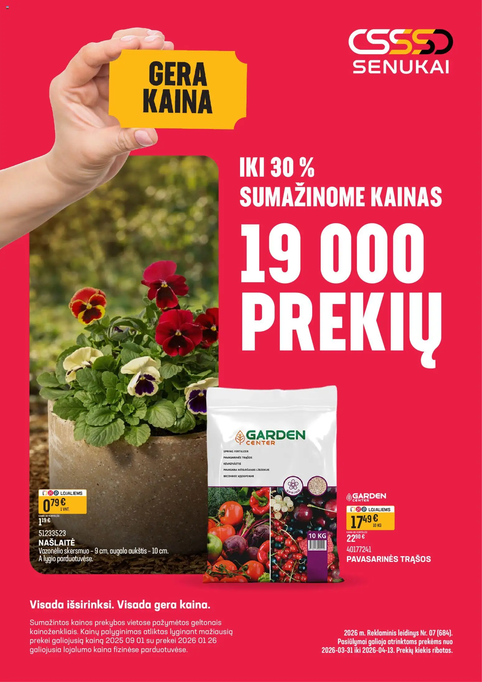 Senukai parduotuvės leidinio Senukai leidinys - Reklaminis leidinys galiojančio nuo 2026.03.31 peržiūra