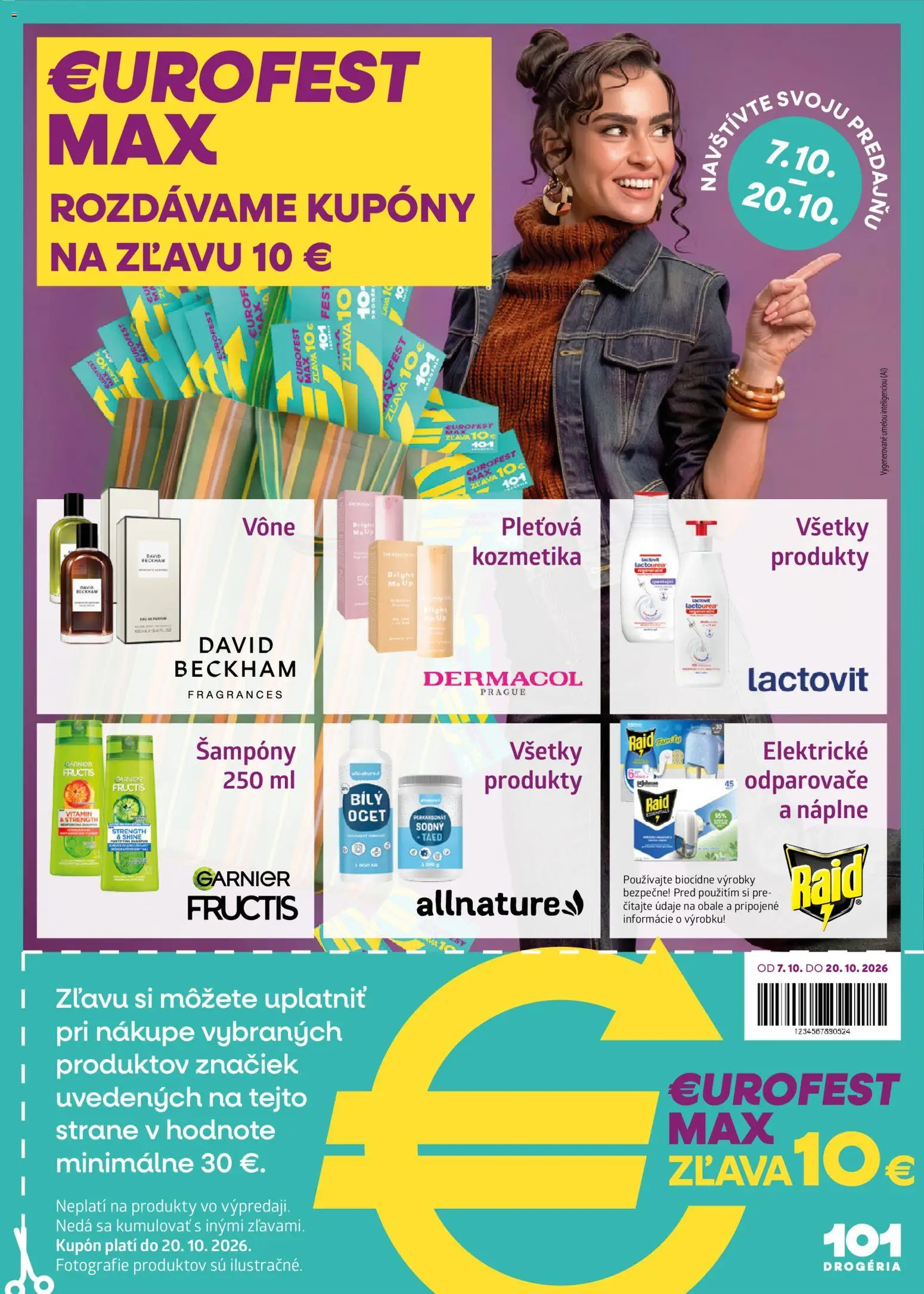 Náhľad 101 drogerie letáku platného od 07.10.2026 - Lactovit, Raid