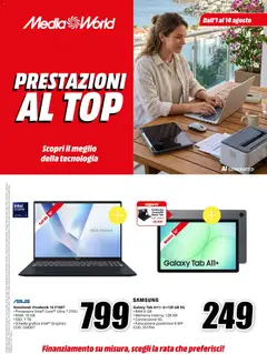 Anteprima dell'opuscolo Media World volantino Prestazioni al top dal negozio Media World valido da 01/08/2026