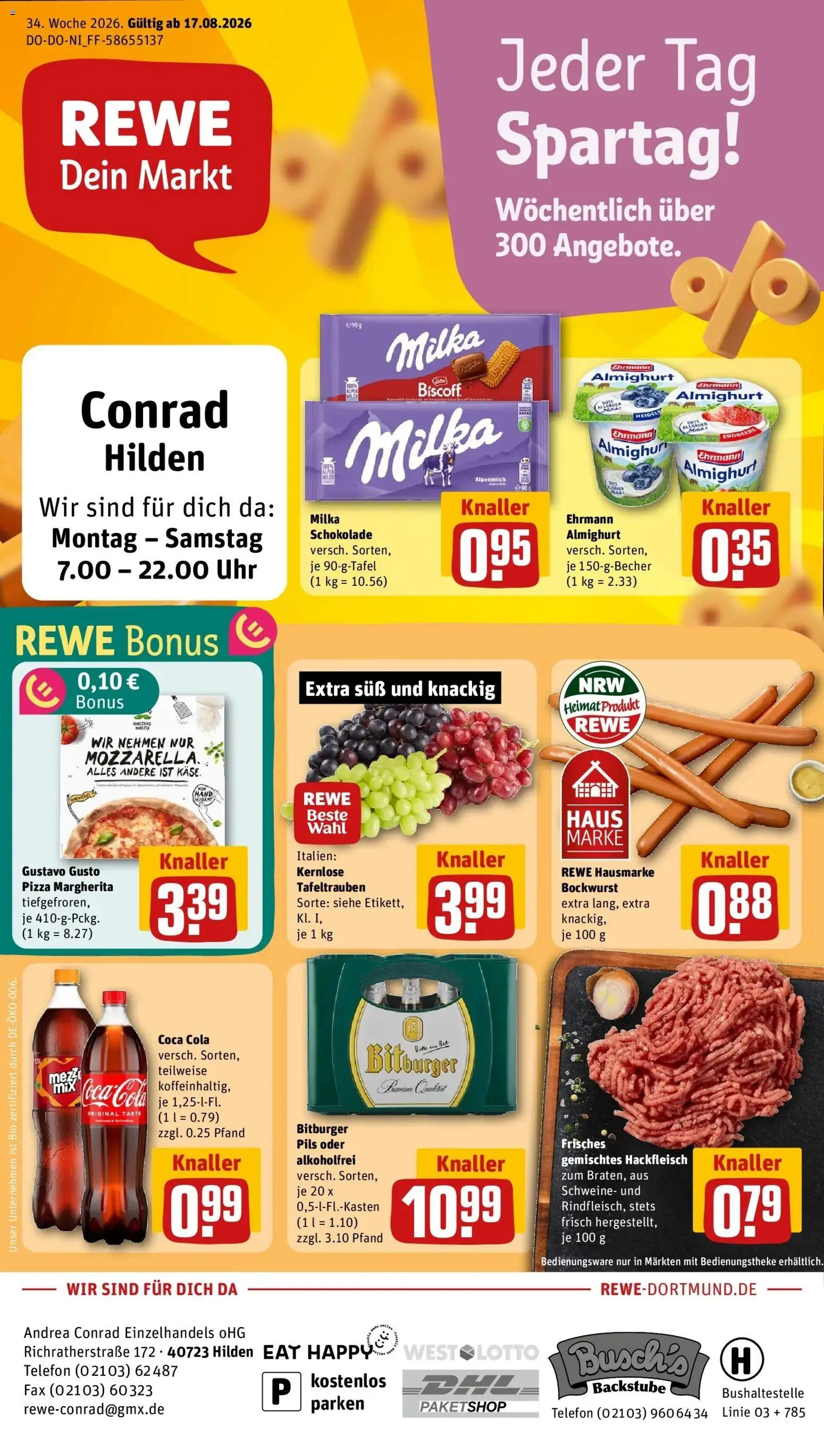 Vorschau von dem Prospekt des Geschäftes Rewe, gültig ab dem 17.08.2026