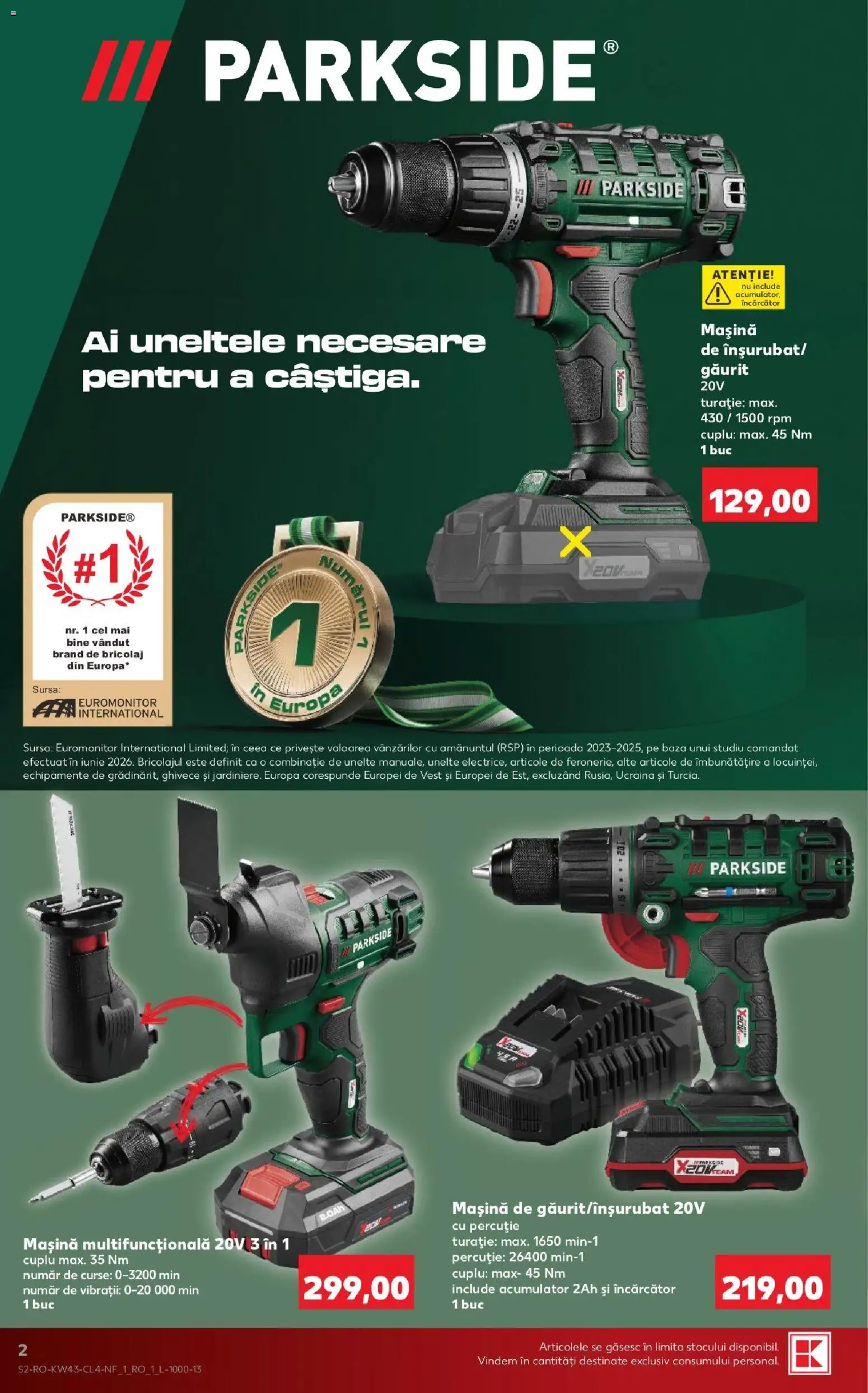 Kaufland RO - Kaufland RO akciós újság megtekintése, amely érvényes 2026.10.21.-től - Parkside