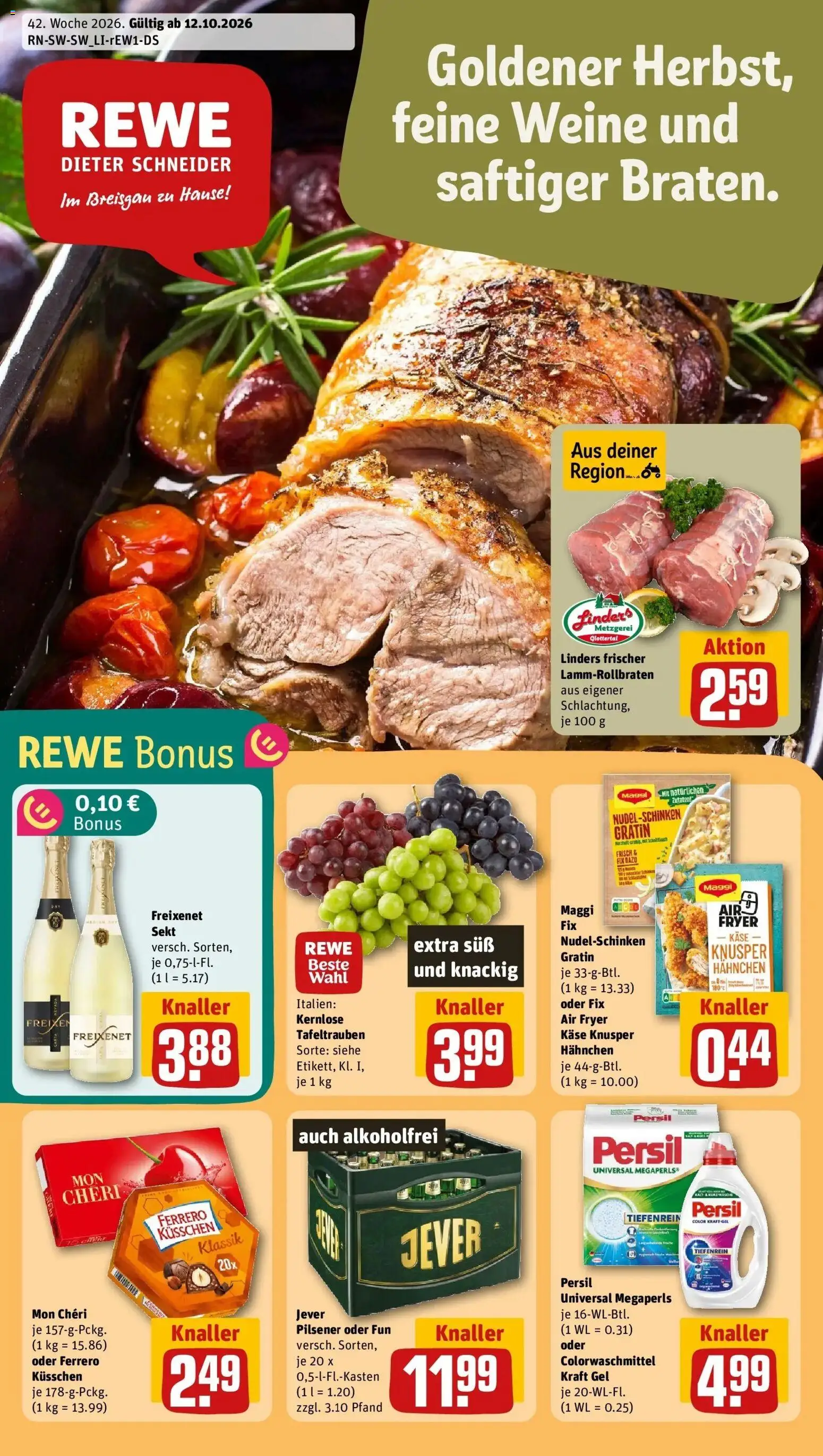 Vorschau von dem Prospekt des Geschäftes Rewe, gültig ab dem 12.10.2026