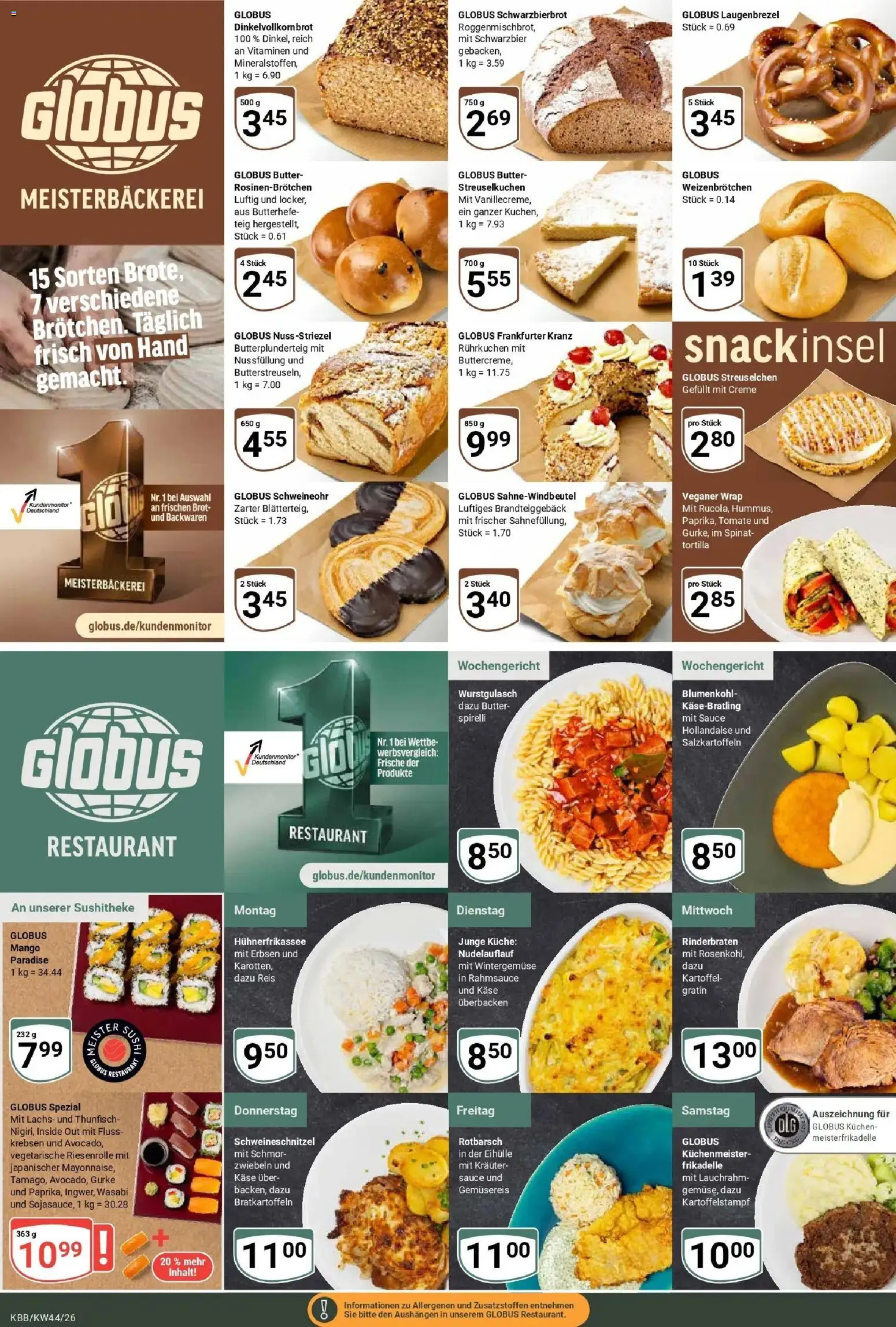 Vorschau von dem Prospekt des Geschäftes Globus, gültig ab dem 26.10.2026