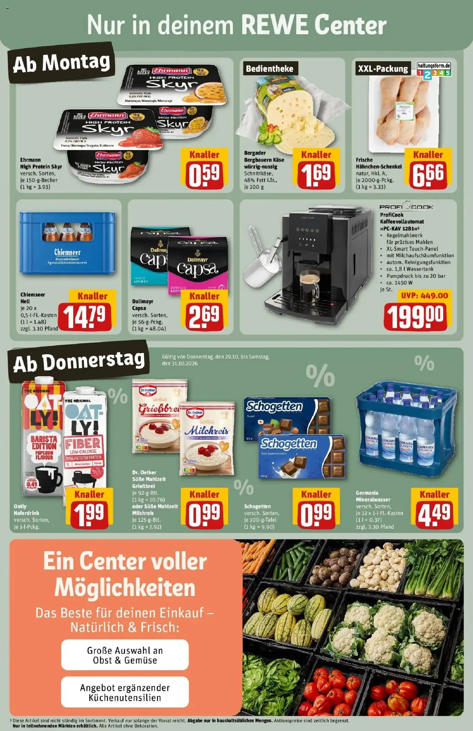 Vorschau von dem Prospekt des Geschäftes Rewe, gültig ab dem 26.10.2026