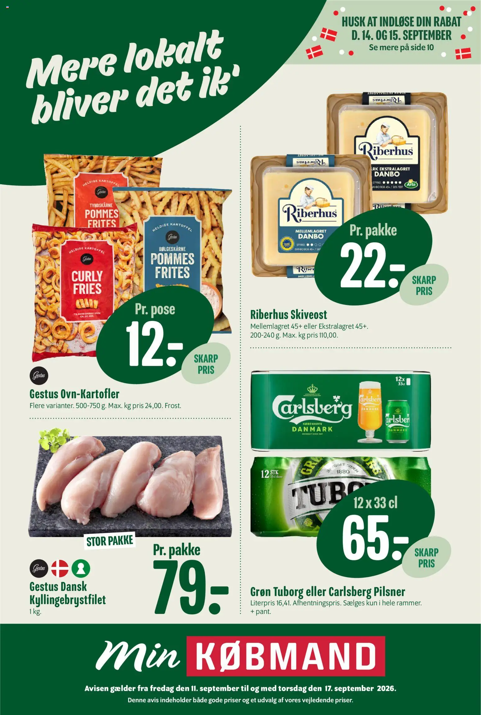 Eksempel på tilbudsavis Min Købmand - Tilbudsavis uge 38 fra butik Min Købmand gyldig fra 11/09/2026