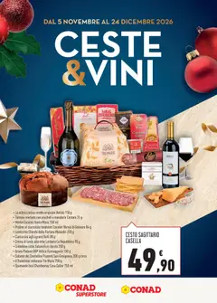 Anteprima dell'opuscolo Conad volantino Superstore Ceste & Vini dal negozio Conad valido da 05/11/2026