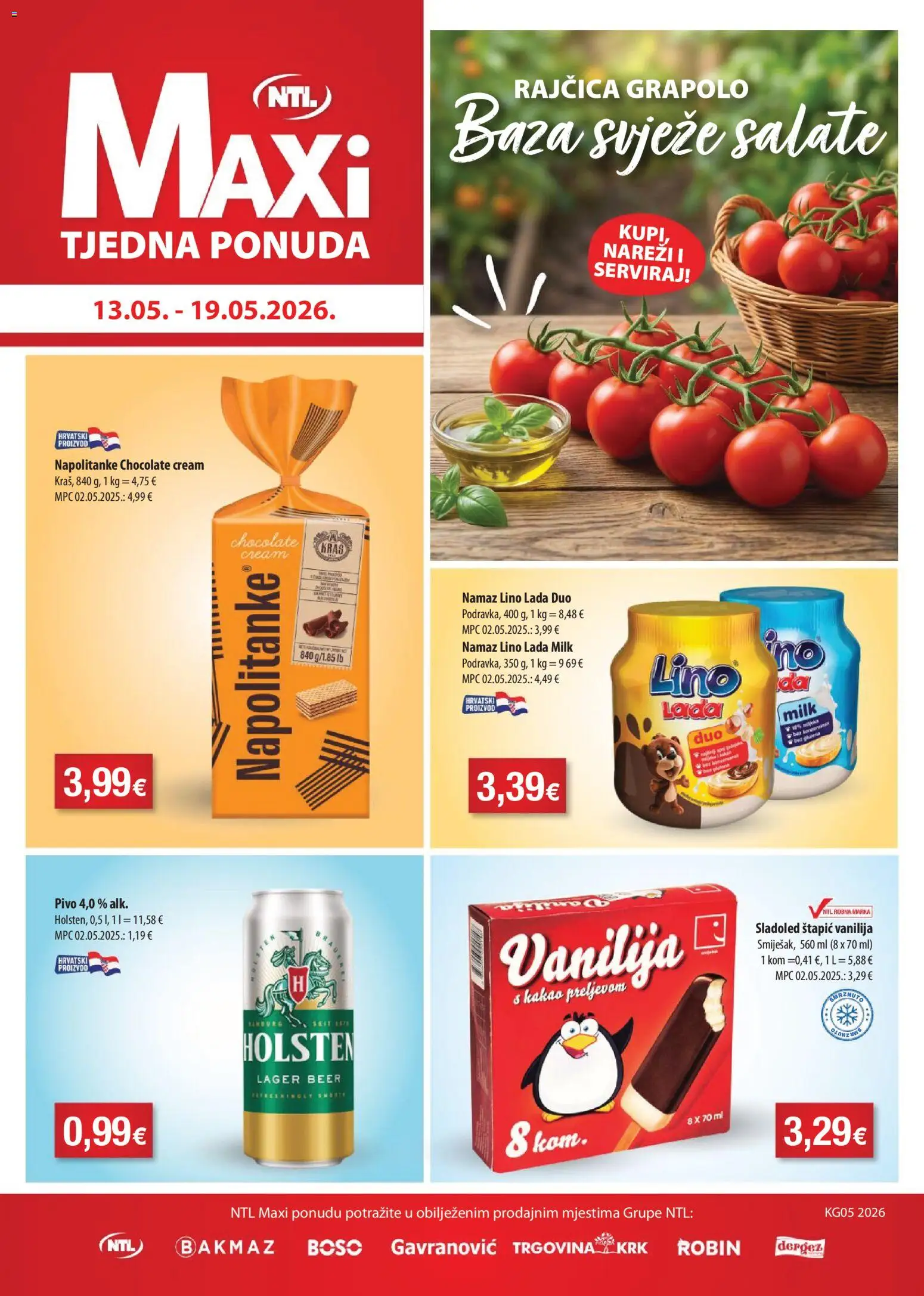 Pregled letka NTL Katalog trgovine NTL vrijedi od 13.05.2026