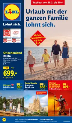 Vorschau der Angebote: Lidl Lidl April Reise - Highlights gültig ab 28.03.2026