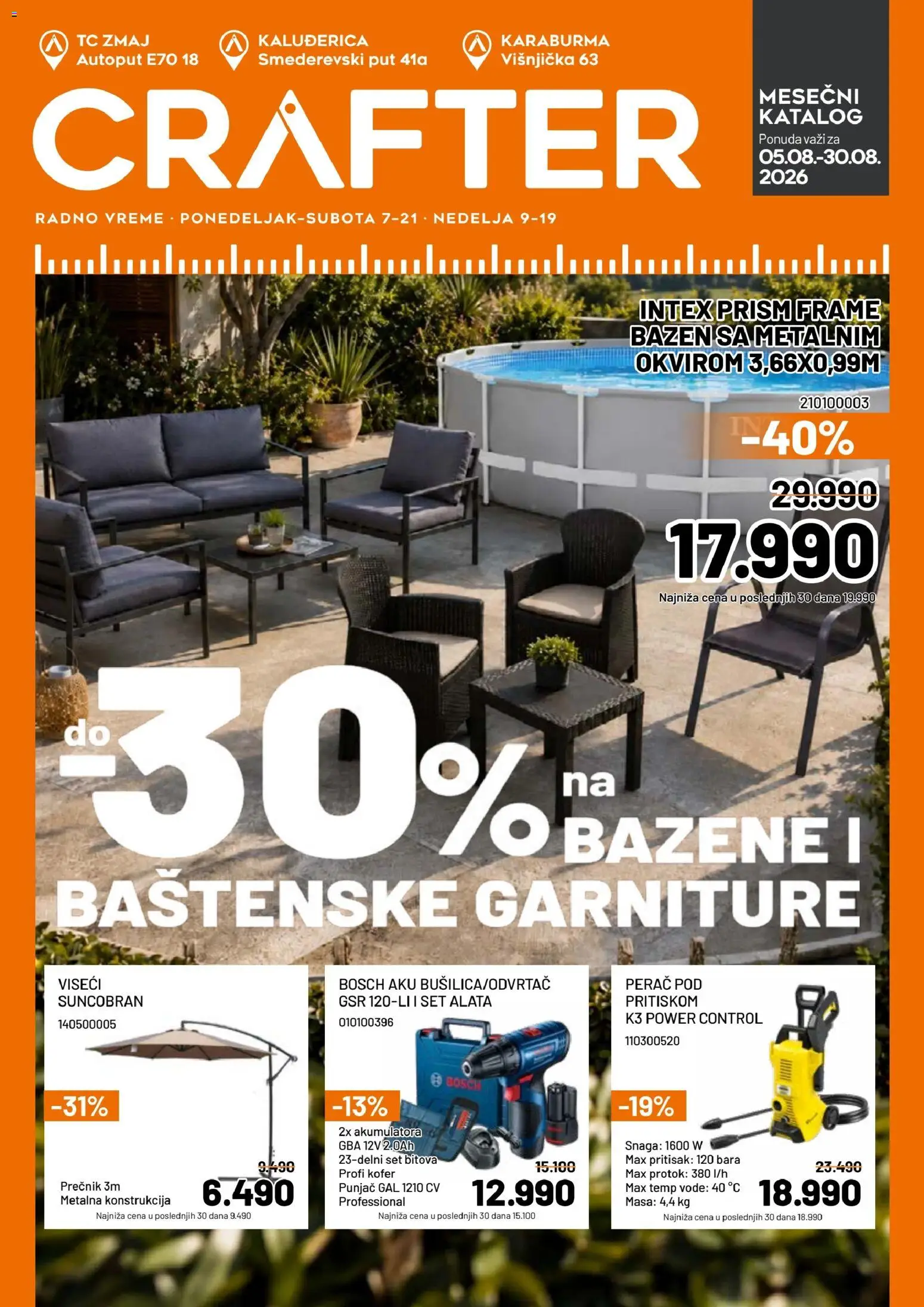 Pregled Crafter kataloga - važi od 05.08.2026