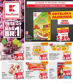 Pregled letka Kaufland Katalog trgovine Kaufland vrijedi od 09.09.2026