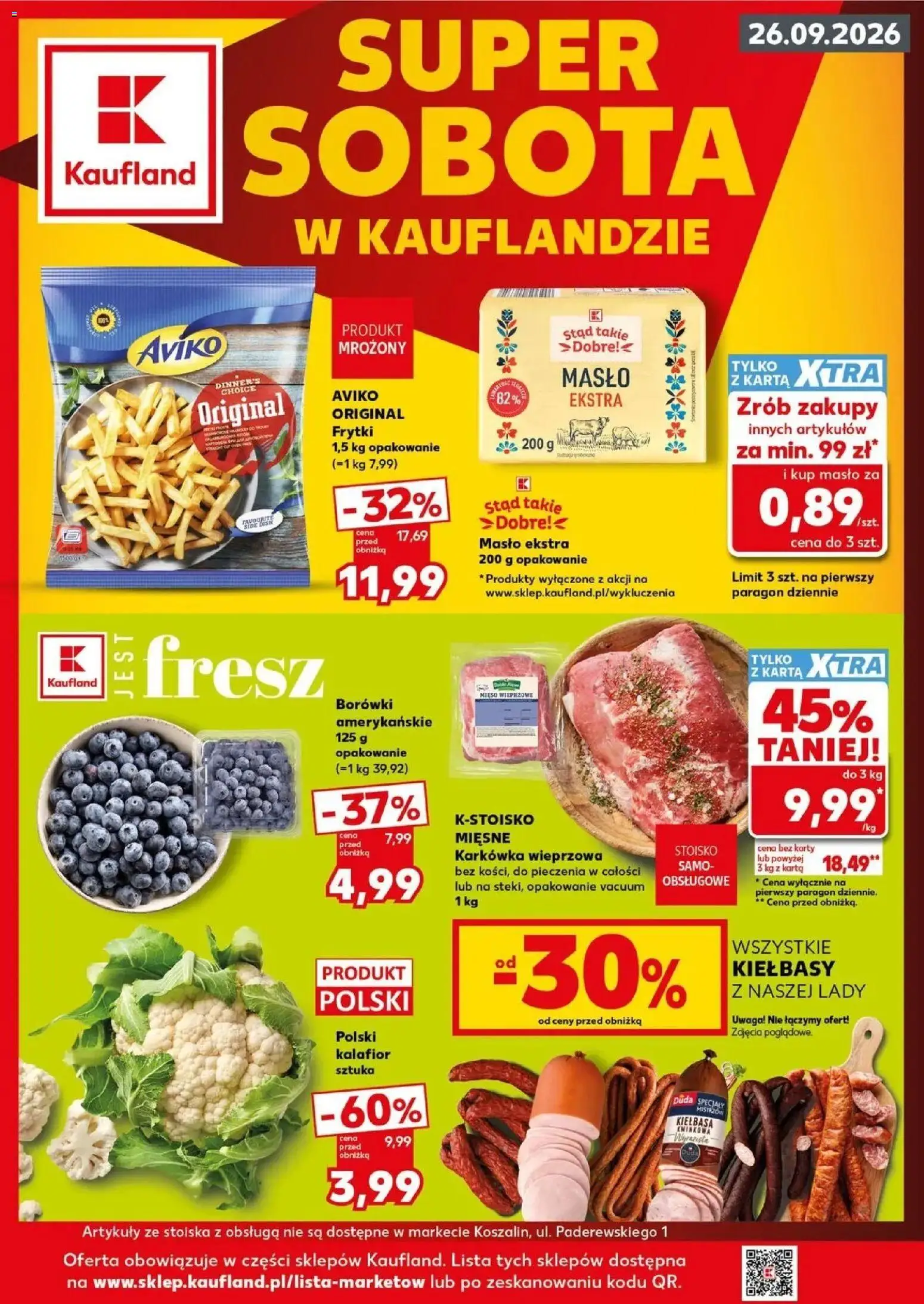 Pogląd gazetki "Kaufland gazetka - Super sobota" ze sklepu Kaufland ważnej od 26.09.2026