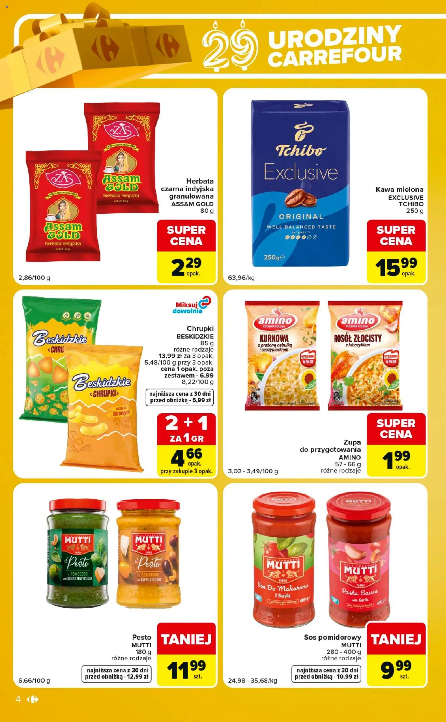 Pogląd gazetki "Carrefour gazetka - Express" ze sklepu Carrefour ważnej od 27.10.2026 - Tchibo, Kawa, Herbata, Pasta, Sos pomidorowy, Sos, Chrupki, Kawa mielona