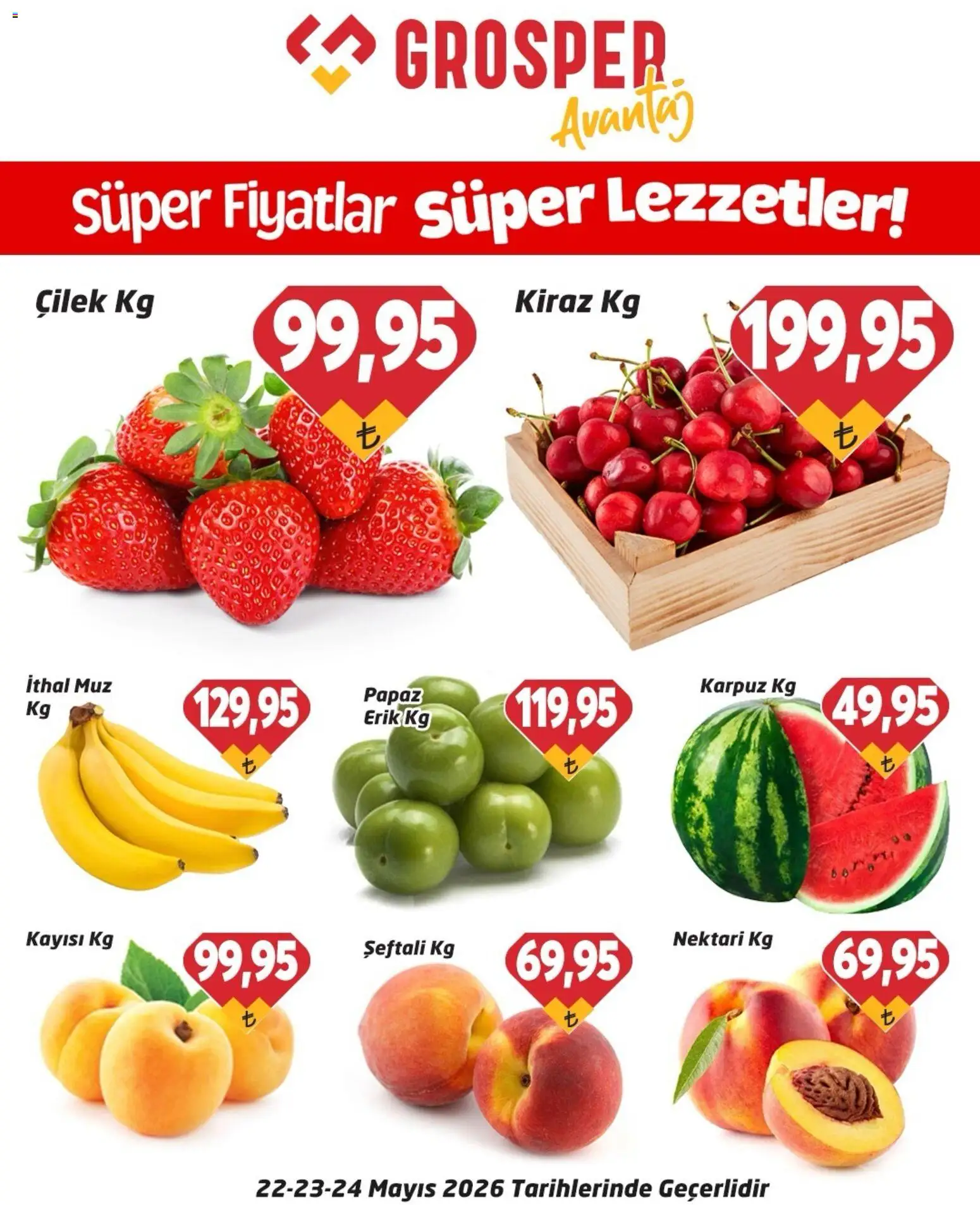 Grosper Grosper - Sebze ve meyve 22.05.2026 - Broşürünün önizlemesi