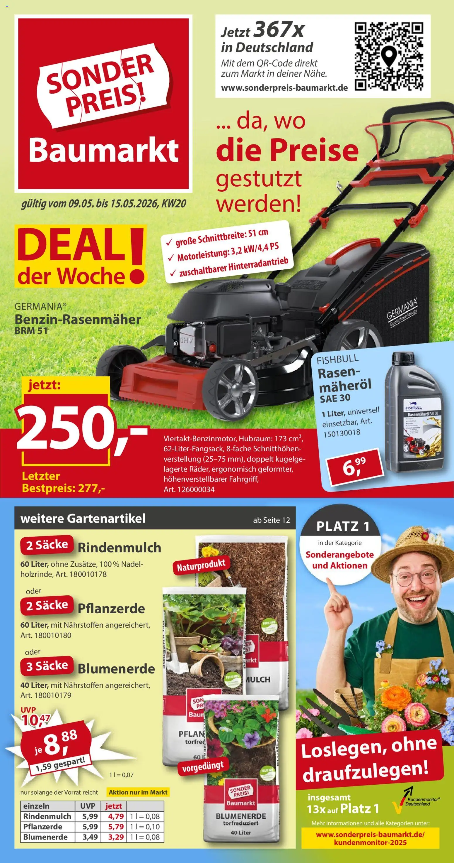Vorschau von dem Prospekt des Geschäftes Sonderpreis Baumarkt, gültig ab dem 09.05.2026
