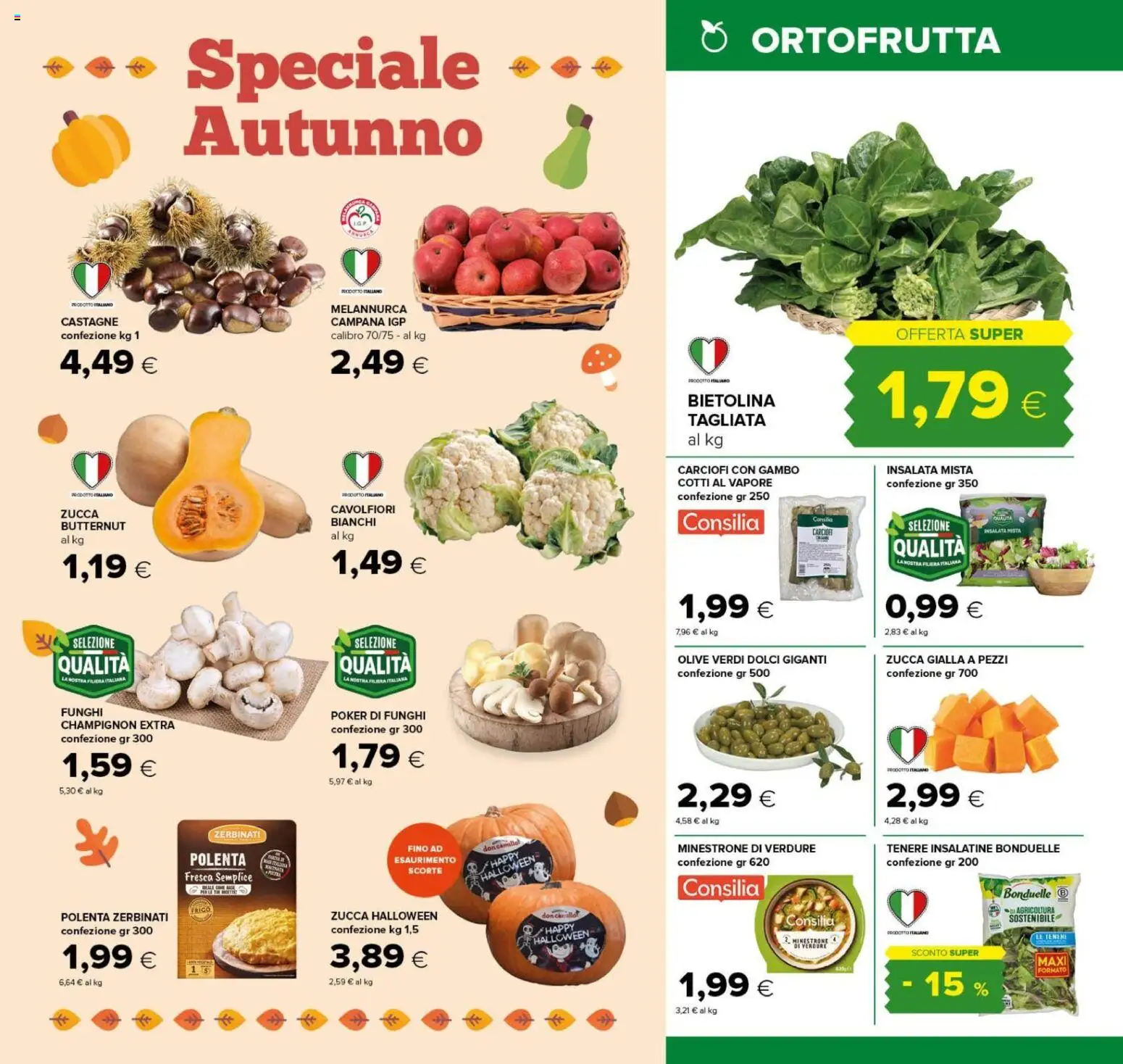 Anteprima dell'opuscolo Tigre volantino dal negozio Tigre valido da 22/10/2026 - Funghi, Carciofi, Zucca, Dolci, Insalata, Verdure, Minestrone, Olive