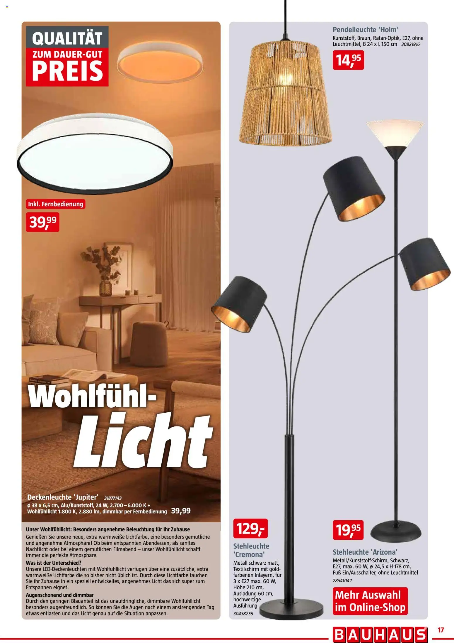 Vorschau von dem Prospekt des Geschäftes Bauhaus, gültig ab dem 30.10.2026 - Nachtlicht