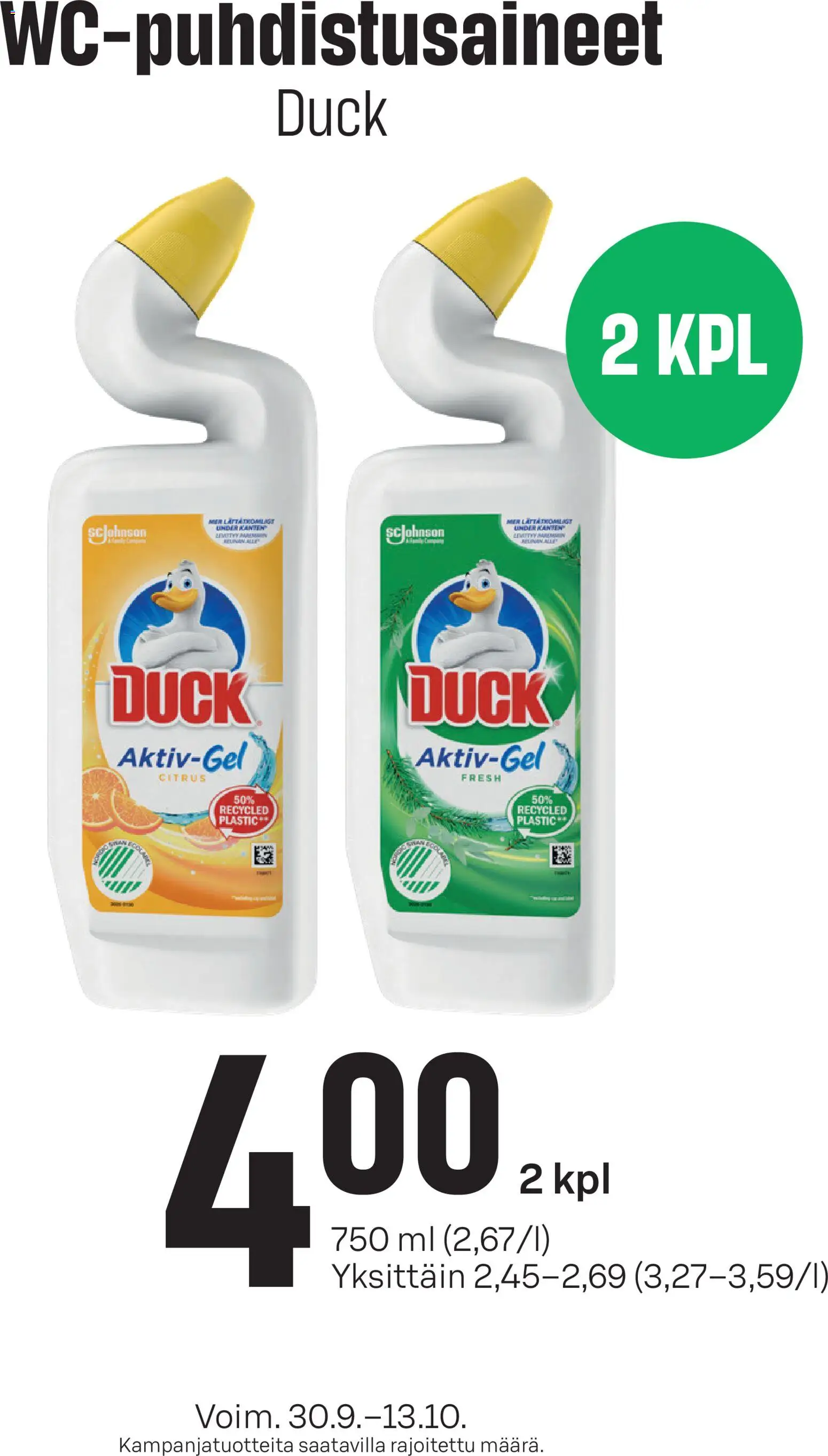 Kaupan Prisma Prisma WC-puhdistusaineet esikatselu, voimassa 30/09/2026