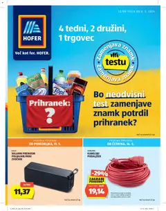 Pregled letka Hofer Katalog trgovine Hofer SI vrijedi od 06.05.2026