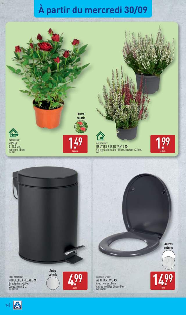 Nouveau catalogue Aldi à partir du 29/09