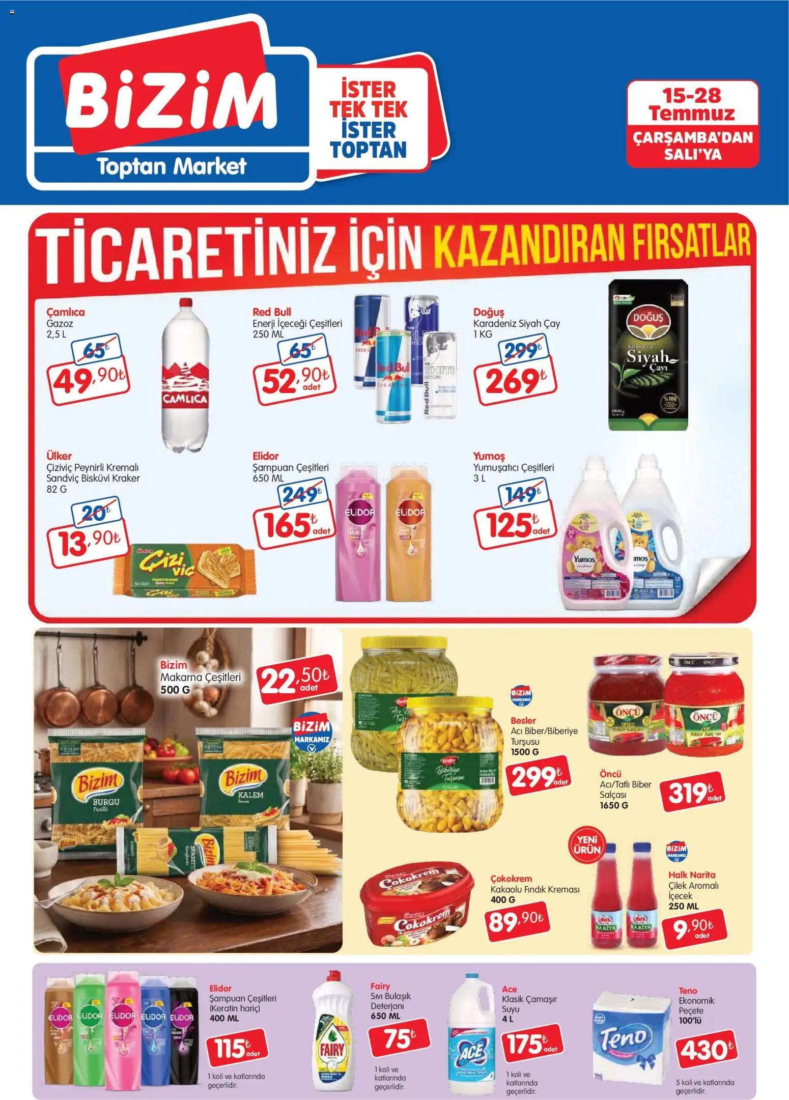 Bizim Toptan Bizim Toptan - Geleneksel kanal kataloğu 15.07.2026 - Broşürünün önizlemesi