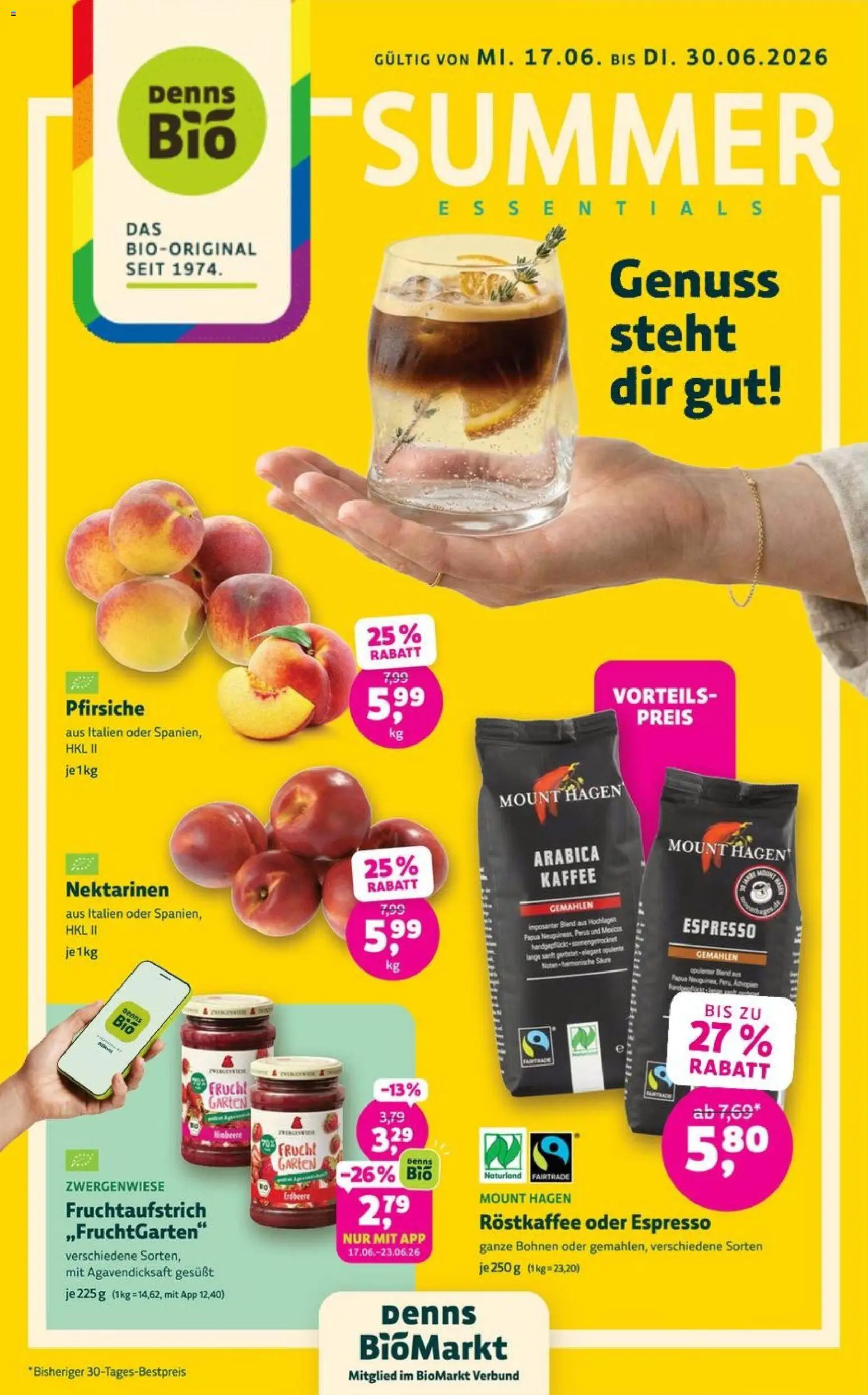Vorschau von dem Prospekt des Geschäftes Denns BioMarkt, gültig ab dem 17.06.2026