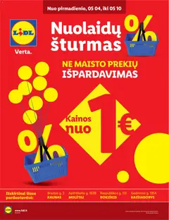 LIDL parduotuvės leidinio LIDL leidinys - Nuolaidų šturmas galiojančio nuo 2026.05.04 peržiūra
