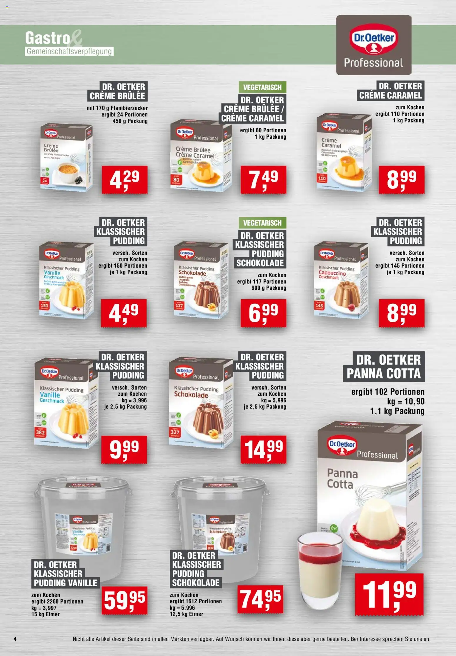 Vorschau von dem Prospekt des Geschäftes Handelshof, gültig ab dem 01.11.2026 - Schokolade, Creme brulee, Pudding, Vanille, Creme