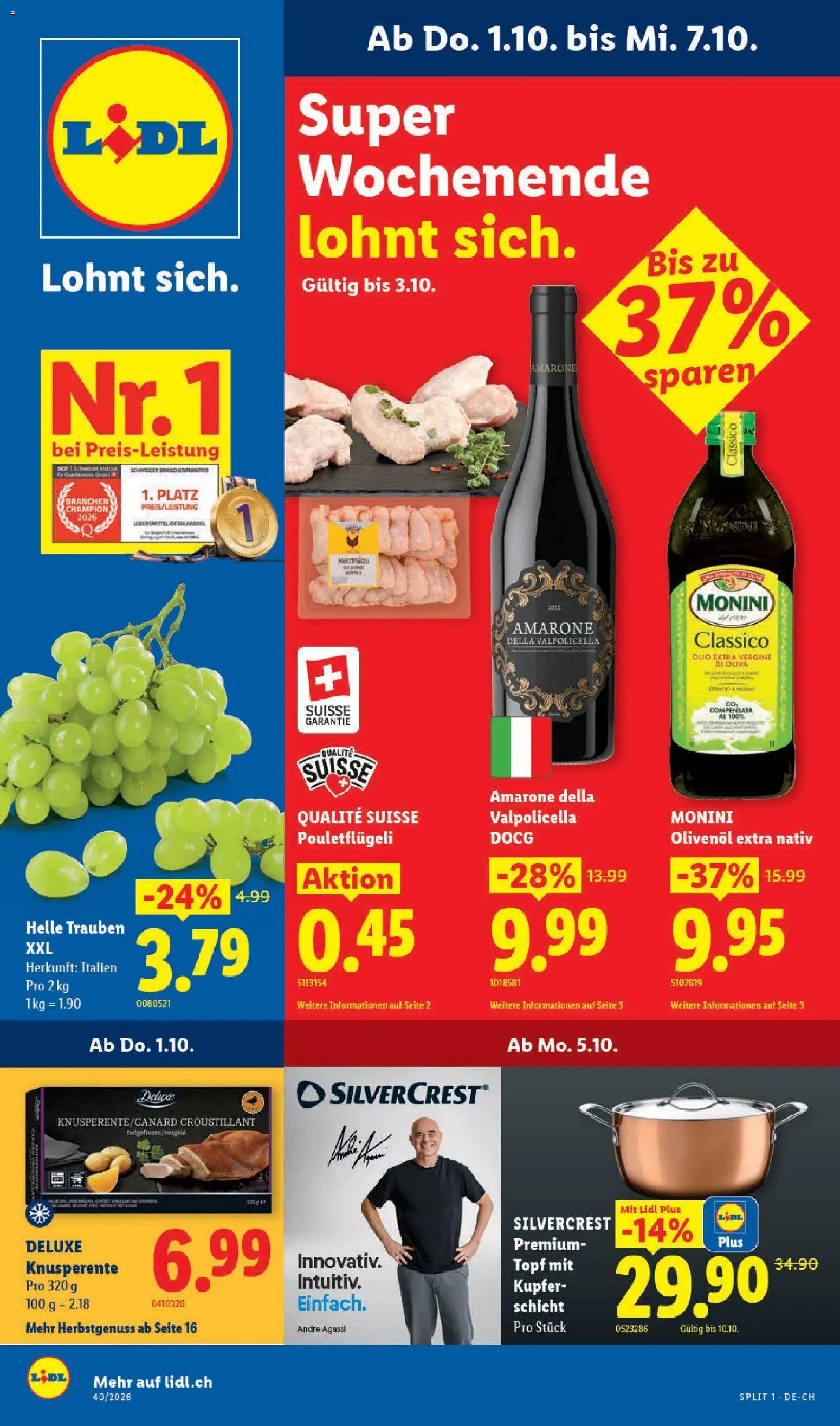 Vorschau des Merkblatts Lidl aktionen vom Shop Lidl gültig von 01.10.2026 bis 07.10.2026