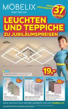 Vorschau der Angebote: Möbelix Möbelix LEUCHTEN UND TEPPICHE ZU JUBILÄUMSPREISEN gültig ab 13.10.2026
