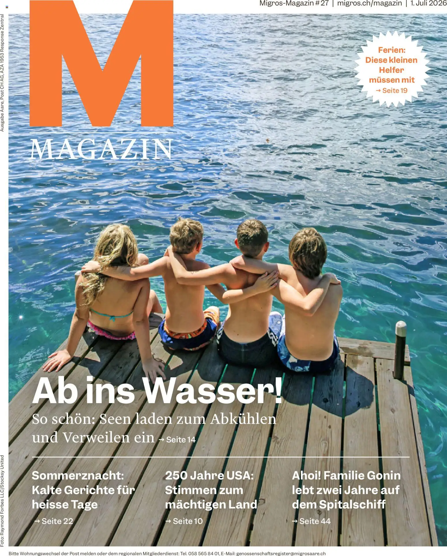 Vorschau des Merkblatts Migros aktionen Magazin vom Shop Migros gültig von 01.07.2026 bis 07.07.2026 - Wasser, Magazin