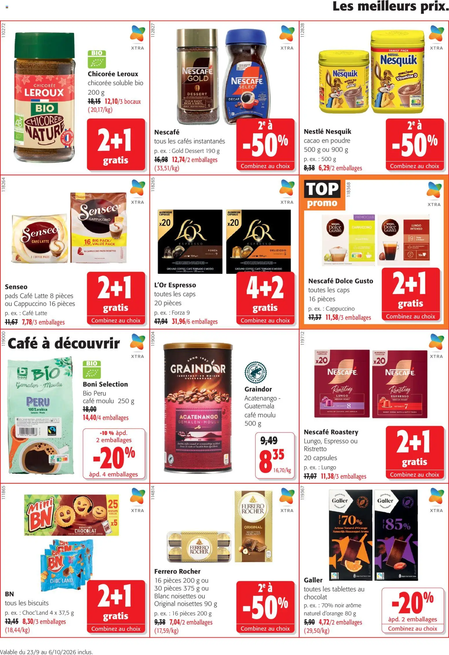 Prévisualisation de Colruyt Toutes les offres du magasin Colruyt formulaire valide 23/09/2026 - Dolce Gusto, Dessert, Chocolat, Senseo, Ferrero rocher, Nesquik, Capsules, Nescafe dolce gusto