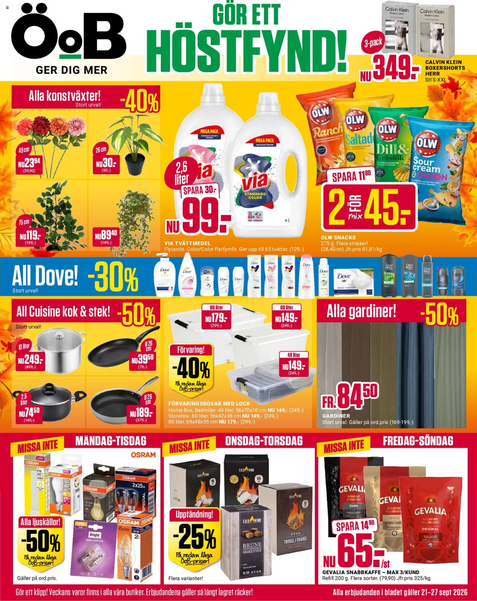 Förhandsgranska reklamblad ÖoB erbjudanden från butik ÖoB gäller från 21/09/2026