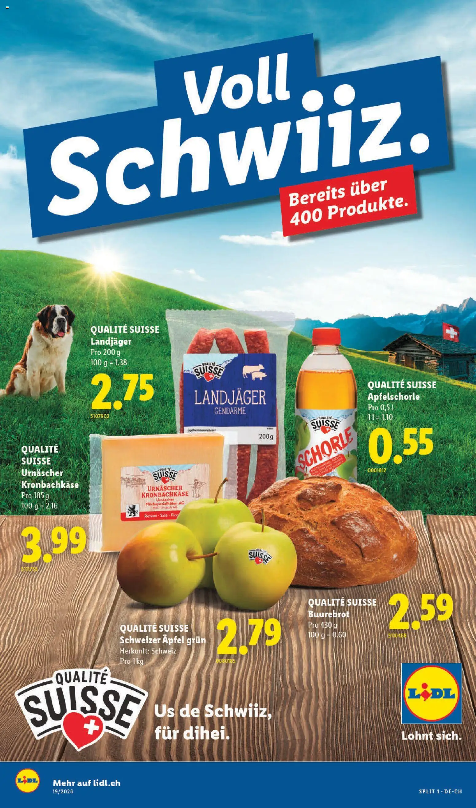 Vorschau des Merkblatts Lidl aktionen Qualité Suisse vom Shop Lidl gültig von 07.05.2026 bis 12.05.2026