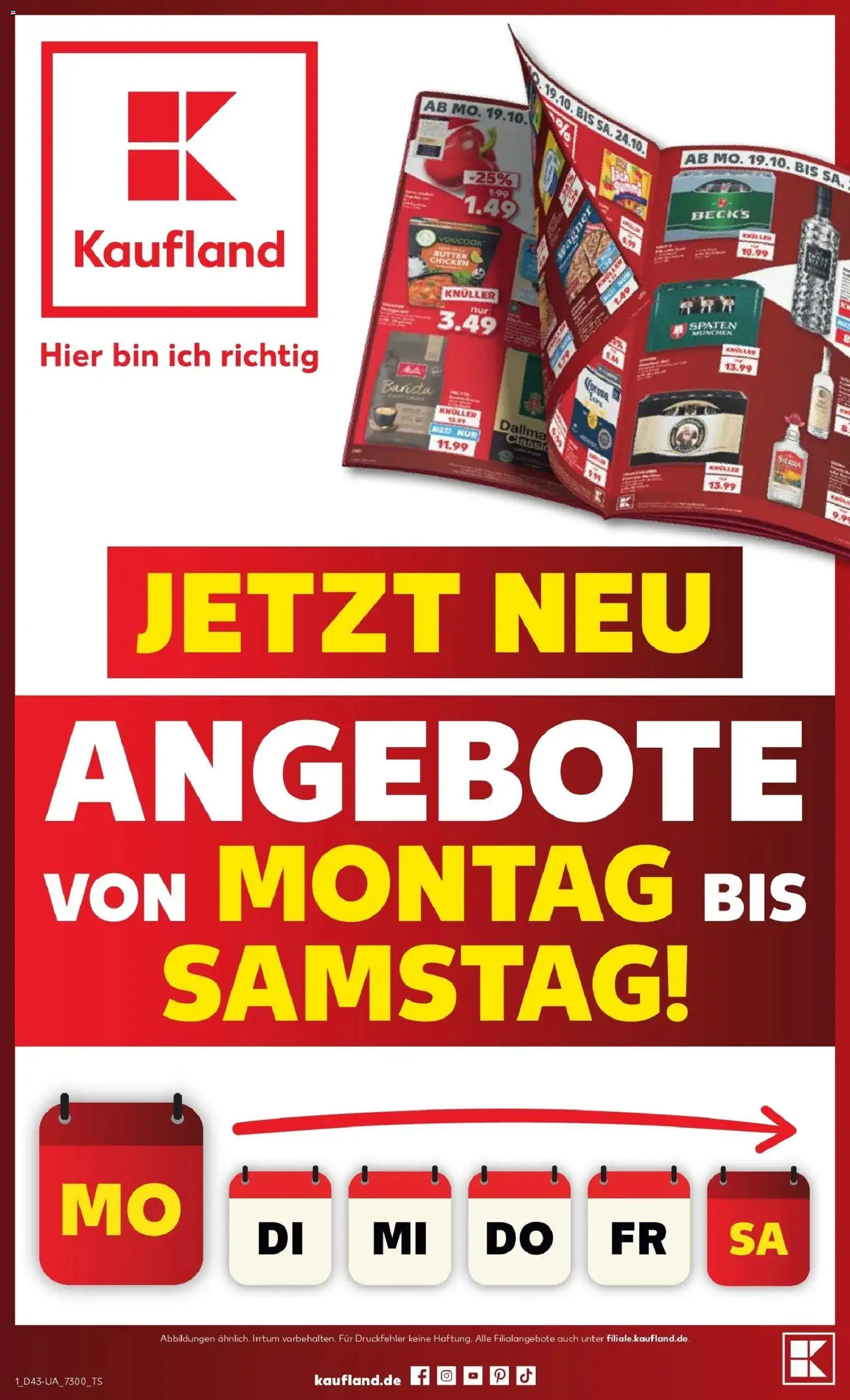 Vorschau von dem Prospekt des Geschäftes Kaufland, gültig ab dem 19.10.2026