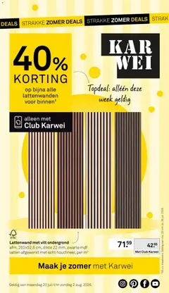 Voorbeeld van KARWEI folder van winkel KARWEI geldig vanaf 20-07-2026