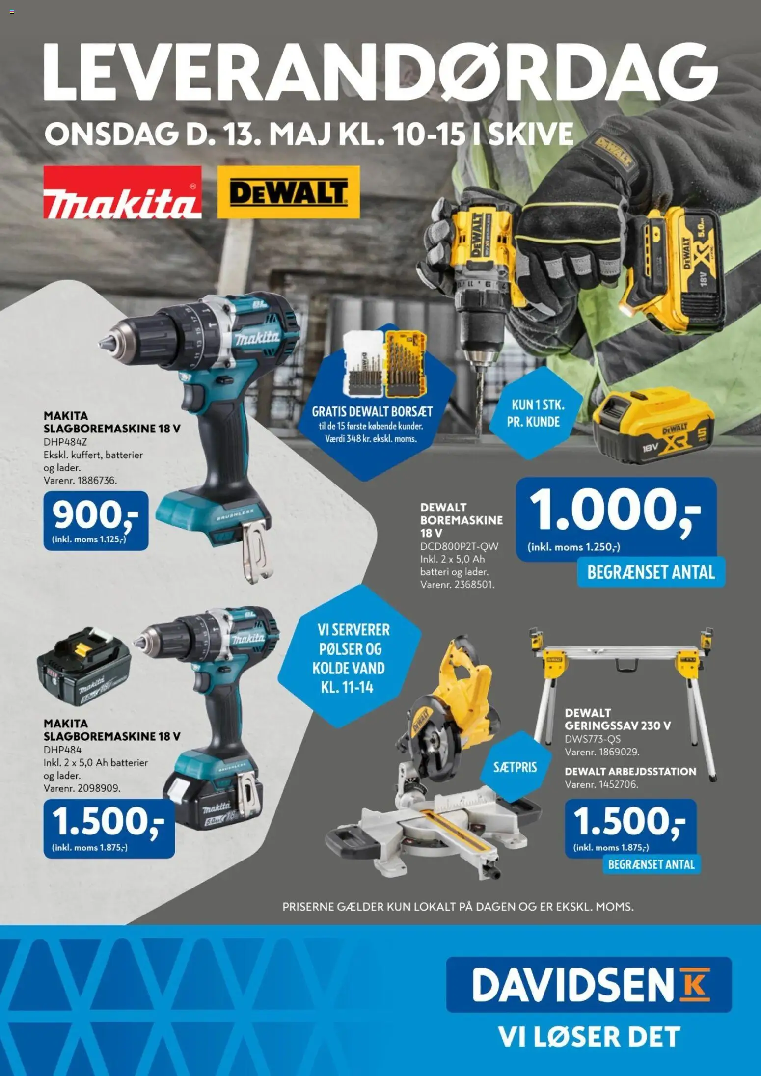Eksempel på tilbudsavis Davidsen - Leverandørdag Makita-Dewalt Skive fra butik Davidsen gyldig fra 13/05/2026