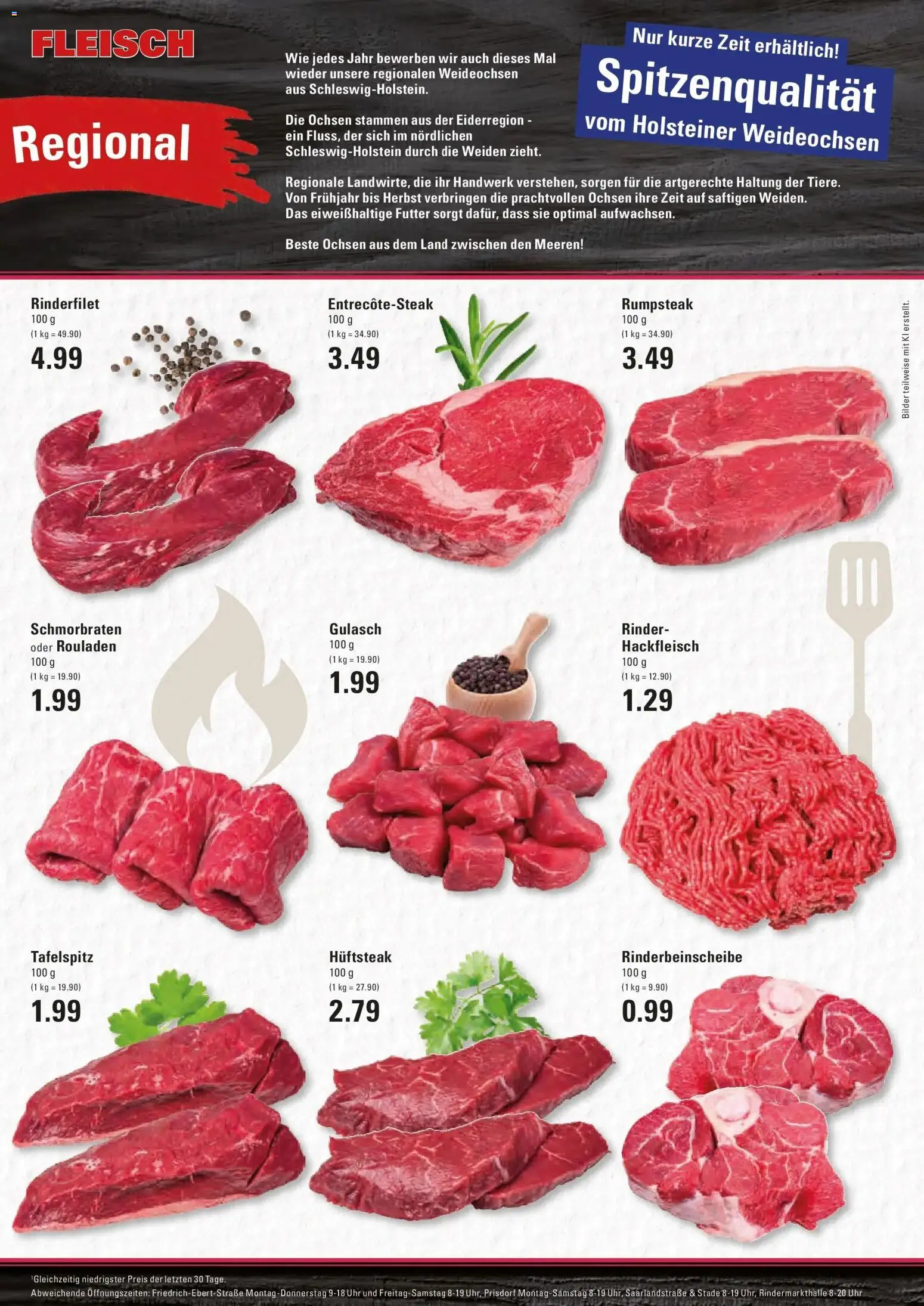 Vorschau von dem Prospekt des Geschäftes Edeka, gültig ab dem 26.10.2026 - Bilder, Uhr, Gulasch, Tafelspitz, Rumpsteak, Fleisch, Hackfleisch, Rinderfilet