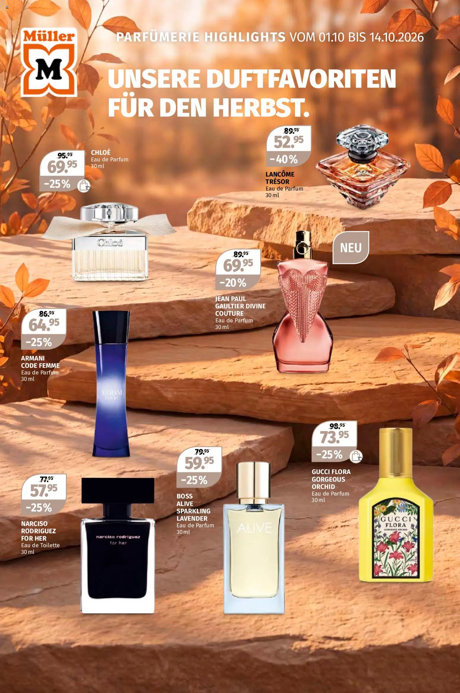 Vorschau des Merkblatts Müller aktionen Beauty-Highlights vom Shop Müller gültig von 01.10.2026 bis 14.10.2026